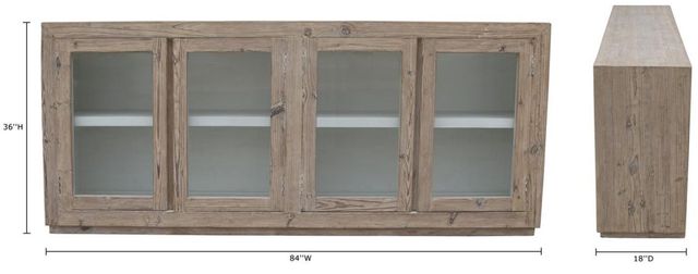 Nest Home Collections Serena Heirloom White Wash Long Cabinet-2