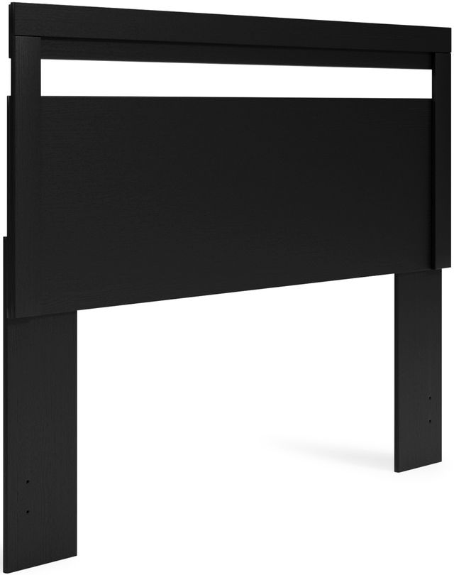 Signature Design by Ashley® Finch 2-Piece Black Queen Panel Headboard Set-1