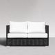 Enclover Chestnut Black/White Loveseat-1