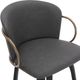 Inspire™ Lawson 2-Piece Ivory/Brown/Aged Gold 26" Swivel Counter Stool -4