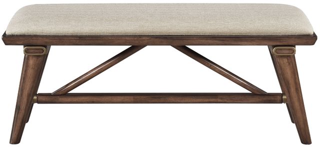 Homelegance® Monroe Cream/Walnut Bench-2