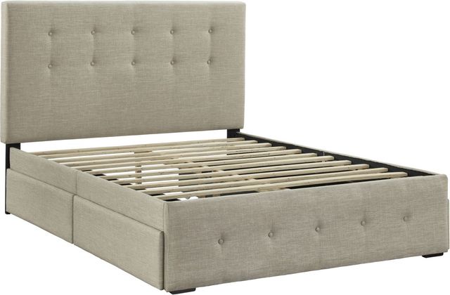Signature Design by Ashley® Gladdinson Gray Full Upholstered Storage Bed-2