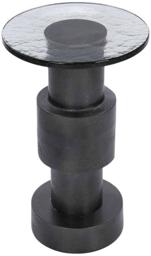 Classic Home Callen Antique Nickel Round Accent Table-2