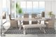 Signature Design by Ashley® Beachcroft Beige Outdoor Rectangular Dining Table with Umbrella Option-4