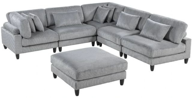Homelegance® Robstown 6-Piece Gray Modular Sectional with Ottoman-0