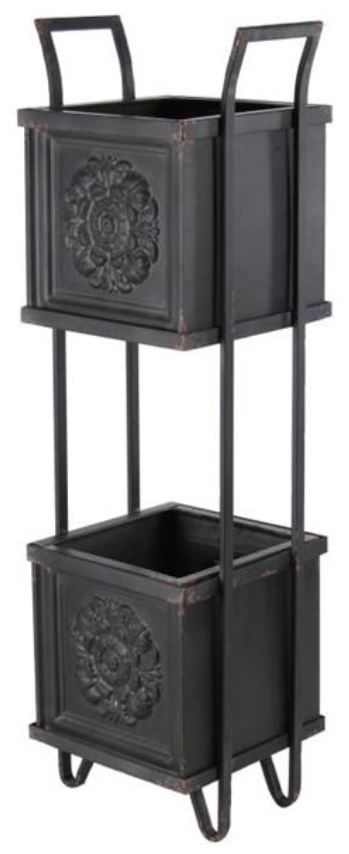 Deco Marche Black Iron Rustic Planter-1
