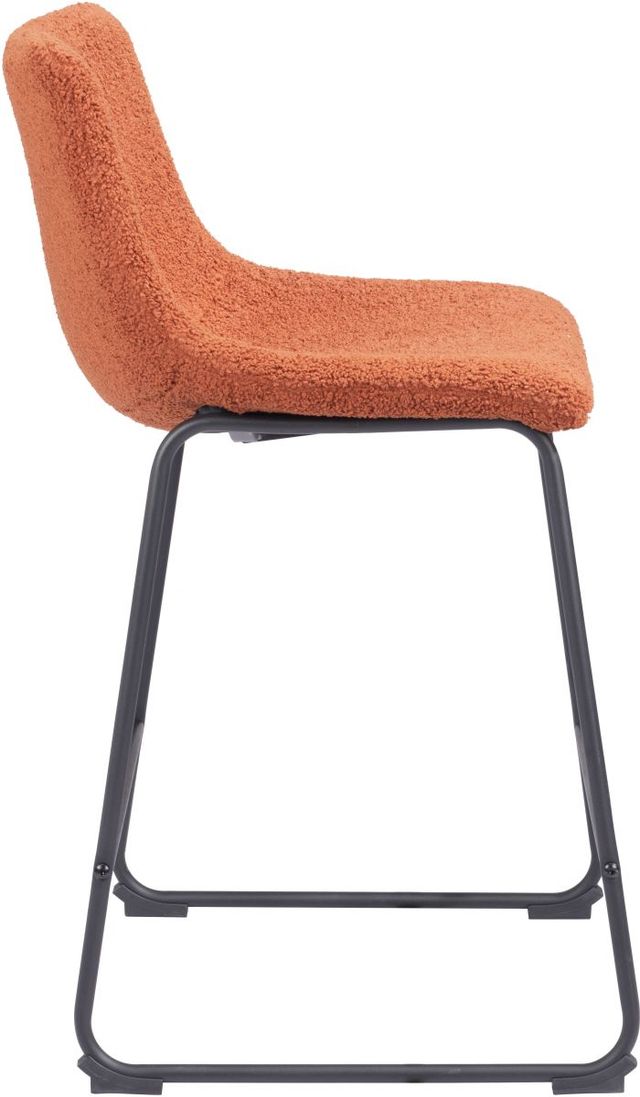 Zuo® Modern Smart 2-Piece Burnt Orange Counter Stool Set -1