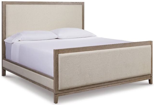 Signature Design by Ashley® Chrestner 2-Piece Gray California King Upholstered Panel Bed Set-1