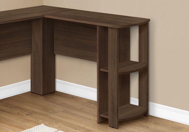 Monarch Specialties Inc. Walnut L-Shaped Desk-1