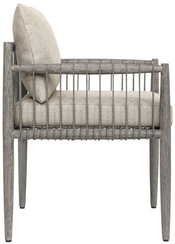 Uttermost® Borneo Dark Gray/Dove Wooden Outdoor Dining Chair-4