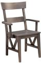 Handstone Chattanooga Arm Chair With Leather Seat-0