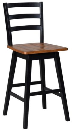 Signature Design by Ashley® Wildenauer Black/Brown Tall Swivel Bar Stool