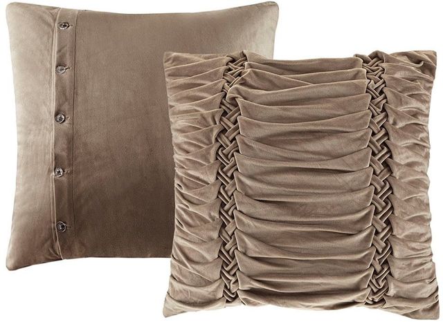Olliix by Madison Park Signature Grandover Taupe King Jacquard Comforter Set-2