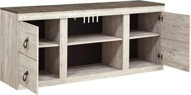 Signature Design by Ashley® Willowton 4-Piece Whitewash 94" Entertainment Center-2