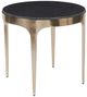 Universal Explore Home™ New Modern Scarlet Black End Table with Antique Champagne Base-0