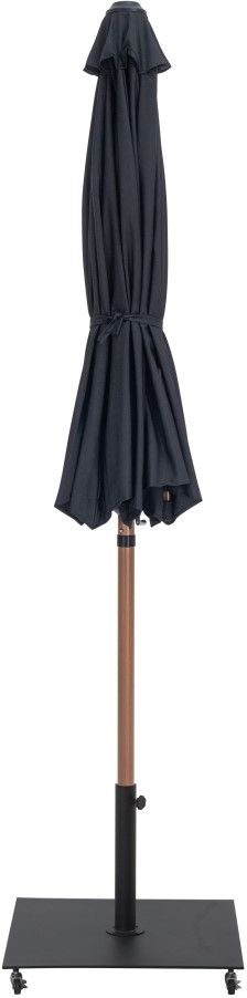 Meridian Furniture Fiji Black Aluminum Outdoor Patio Umbrella and Base-1