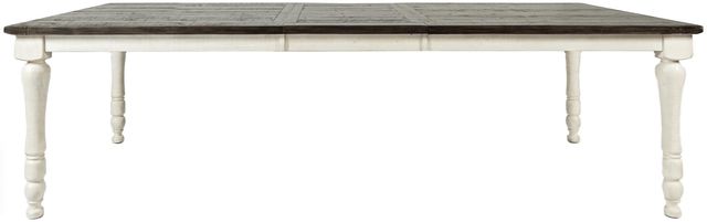 Jofran Inc. Madison County Barnwood Rectangle Extension Table with Vintage White Base-2
