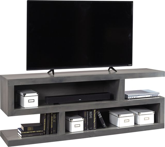 Aspenhome® Contemporary Alder Lifestyle Smokey Grey  74" Open S Console-0