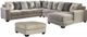 Benchcraft® Ardsley 2-Piece Pewter Sectional with Ottoman-0