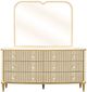 Michael Amini® Scotts Square Light Champagne Dresser with Mirror-1