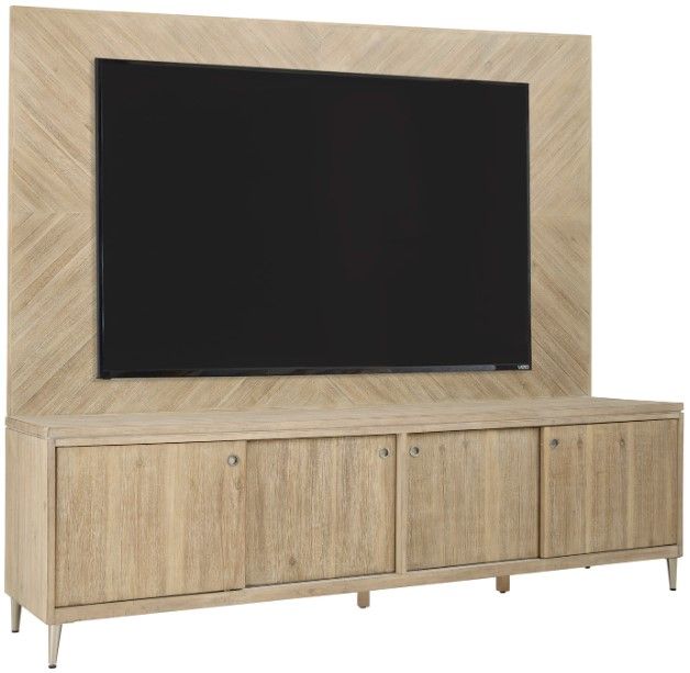 aspenhome® Maddox Biscotti 80" TV Console with Backer-1