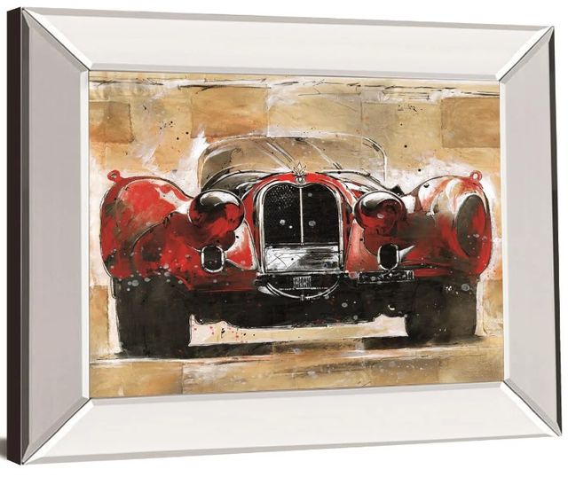 Classy Art Vintage Red By Wiley, M.G. Mirror Framed Wall Art-0