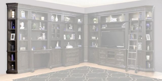 Parker House® Washington Heights Washed Charcoal Corner Bookcase-2