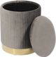 TOV Furniture Zoe Grey Velvet Storage Ottoman-2