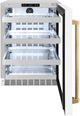 ZLINE Autograph Edition Touchstone 5.2 Cu. Ft. Stainless Steel Beverage Center with White Matte Glass Door and Polished Gold Handle-1