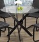 Titus Furniture T3461 Glass Top Dining Table with Black Metal Legs -0