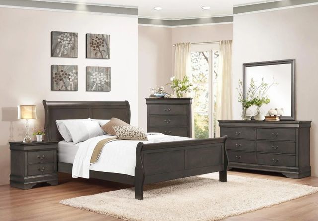 Homelegance® Mayville Stained Gray Full Sleigh Bed-1