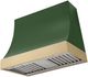AGA Marquee 36" Cornwall Green Wall Mounted Range Hood with Brushed Brass Trim-0