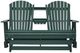 Signature Design by Ashley® Hyland Wave Green Stainless Steel Outdoor Glider Loveseat-1