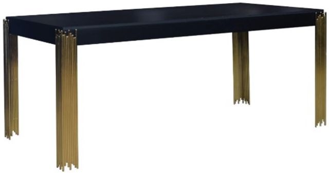 New Classic® Home Furnishings Empire 5-Piece Black/Gold Dining Table Set-2