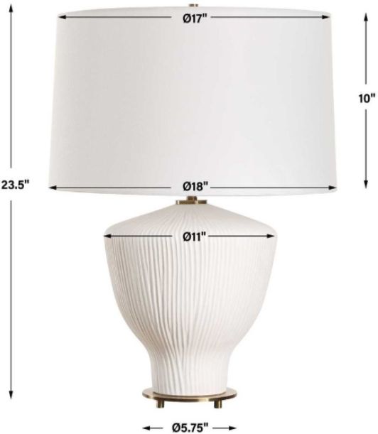 Uttermost® Maisie White Table Lamp-3