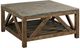 Kincaid Furniture Modern Gray Concrete Top Mason Square Cocktail Table with Brown Base-0
