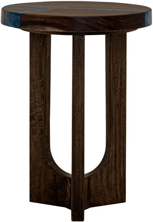International Furniture Direct Zaphiro Brown Chairside Table-0
