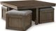 Signature Design by Ashley® Boardernest 5-Piece Brown Coffee Table and Stool Set-2