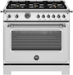 Bertazzoni Heritage Series 36" Fingerprint Resistant Stainless Steel Pro Style Dual Fuel Range