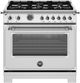 Bertazzoni Heritage Series 36" Fingerprint Resistant Stainless Steel Pro Style Dual Fuel Range-0