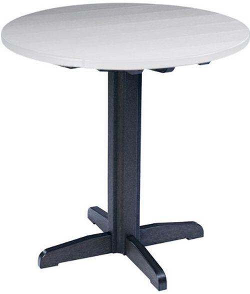 C R Plastic Generation Black Pub Pedestal Base Table-0