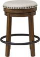 Signature Design by Ashley® Valebeck Brown Upholstered Swivel Bar Stool-1