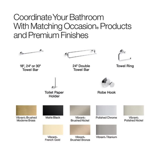 KOHLER® Occasion® Vibrant Polished Nickel Robe Hook-4