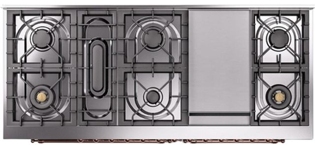 Ilve® Nostalgie II Series 60" Emerald Green Pro Style Dual Fuel Range-3