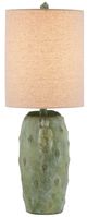 Currey & Company Cactus Antiqued Green Table Lamp-2