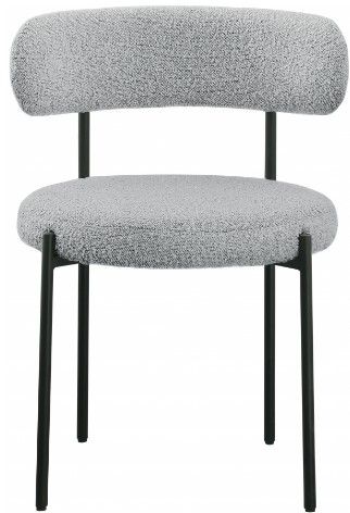 Meridian Furniture Beacon Grey/Black Boucle Upholstered Dining Chair-1