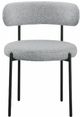 Meridian Furniture Beacon Grey/Black Boucle Upholstered Dining Chair-1