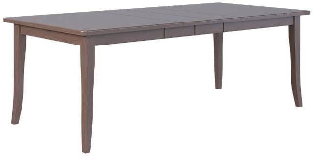 Country View Woodworking Customizable Oberlin Sap Cherry Top 42" Dining Table with 2-Leaves and Brown Maple Base-0