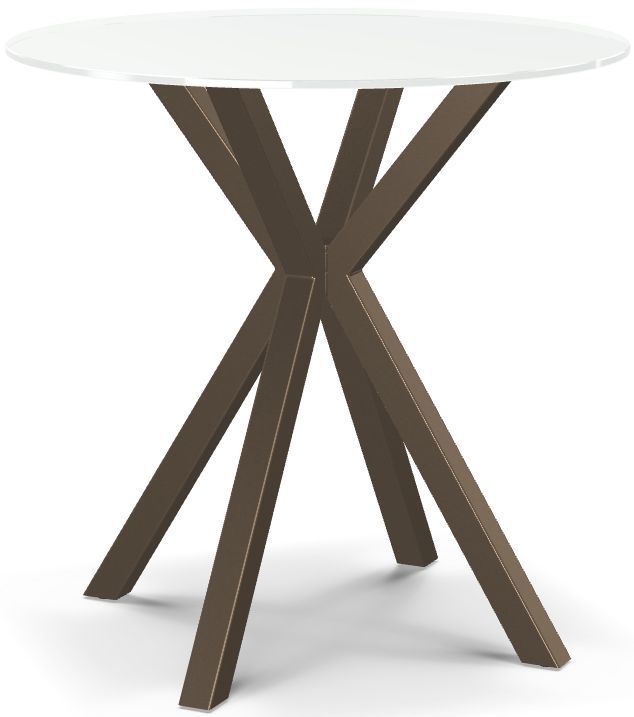 Amisco Customizable Asterisk White Round Counter-Height Table-0