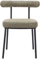 Zuo® Modern Kede 2-Piece Black/Green Tweed Dining Side Chair Set-1